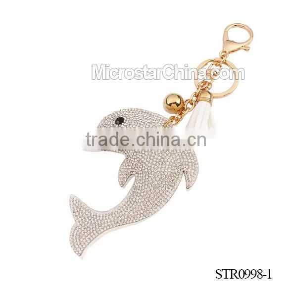 2016 IN STOCK High Quality Crystal Beaded Animal Keychain Quality Choice photo-2