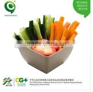 Eco-friendly Cheap Kitchen Rice Husk Fiber Square Bowl photo-2