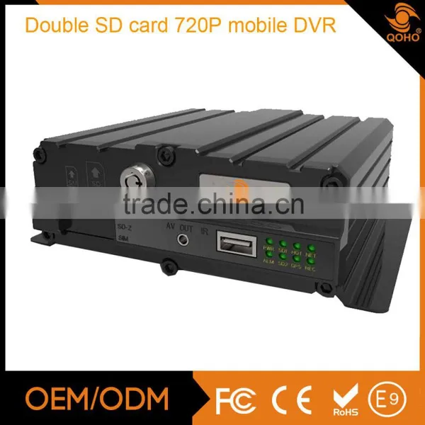 128G Dual sd Card Mobile Dvr , City Bus 4CH SD Card Mobile Dvr Surveillance System photo-2