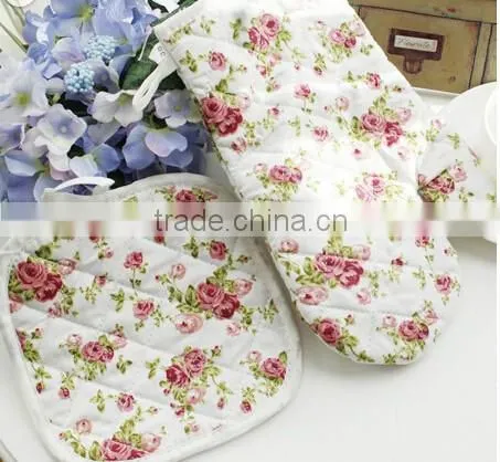 Baking Oven Mitts Microwave Oven Mitts Kitchen Tools Oven Mitt Cotton photo-5
