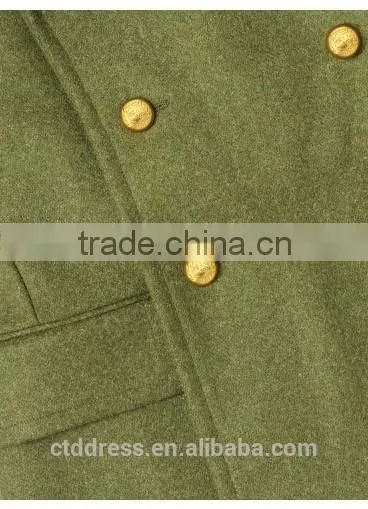 2015 New Style 100% Cashmere Classic Army Grey 100 Cashmere Coat photo-2