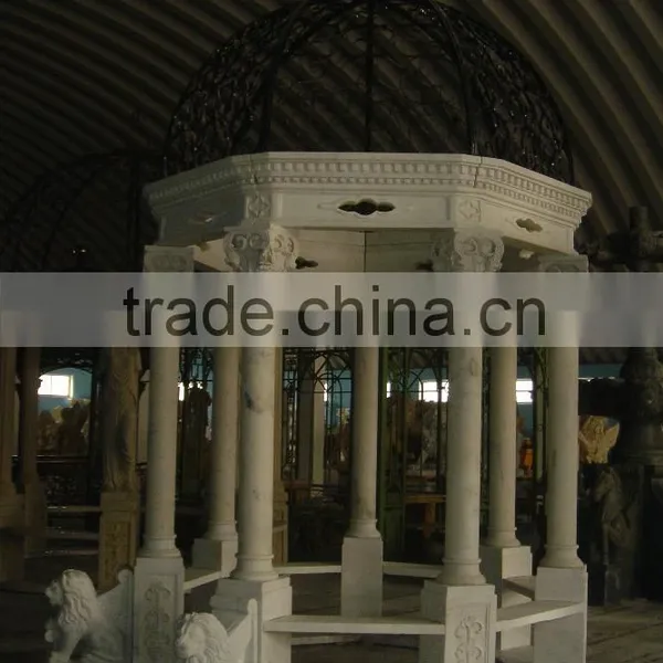 Full Handmade European Style Gazebo & Pavilion Natural Stone Kiosk photo-4