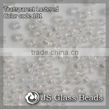 High Quality Fashion JS Glass Seed Beads - 101# 12/0 Lustered Transparent Rocailles Beads For Garment & Jewelry