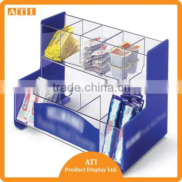 Blue and Clear 4 Tiers Acrylic Cosmetic Merchandise Stock Holder for Cosmetic photo-2