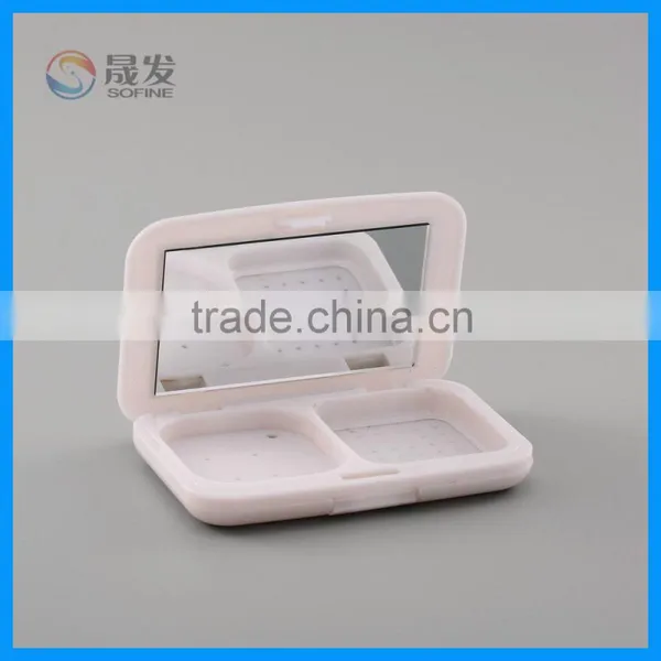 Empty Square Compact Powder Case,empty Compact Case Cosmetics Packaging photo-4