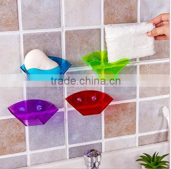 Double Suction Cup Sink Shelf Soap Sponge Drain Rack / Bath Kitchen Sucker Storage / Storage Rack Bathroom Shelves photo-6