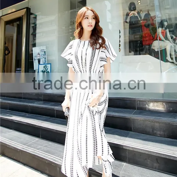 With Pattern Spring And Summer Bohemian Dress