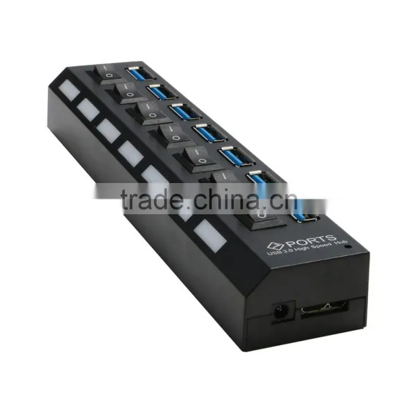 7-Port SuperSpeed USB 3.0 Hub With Individual On/Off Switches ,LED Light photo-4