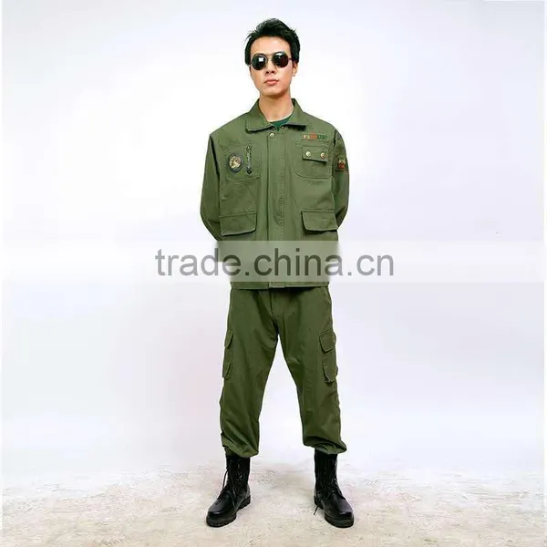 outdoor leisure suit overalls for men green Cotton-padded jacket