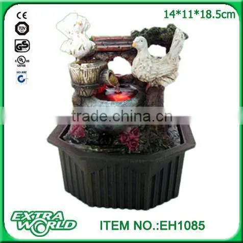 Home Decorative Small Fountain With Bird Drinking Water photo-3