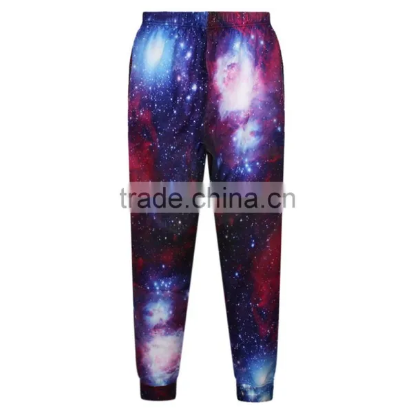 2015 New Fashion Casual Pants Polyester and Spandex High Quality Purple Galaxy Digital Print Pants N18-24 photo-2