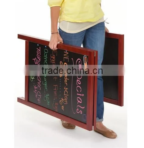 18 x 26 A-frame Chalkboard, Black Wet Erase Surface, With Header, 2 Sided - Cherry(AF-B-143) photo-6