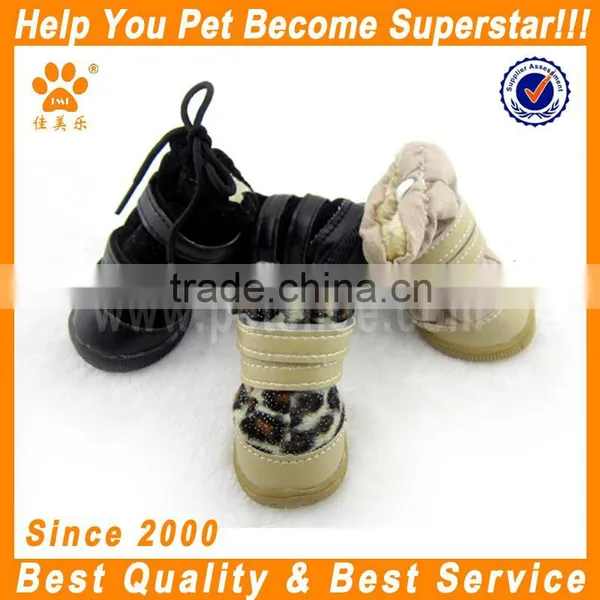 JML Good Quality Custom Fleece Protective Rubber Winter Pet Dog Shoes With Warm Fur Durable Snow Boots photo-4