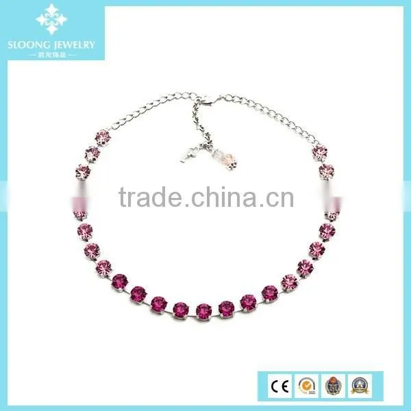 2015 Custom Women Necklace With Brand Crystal Red Elegant photo-6