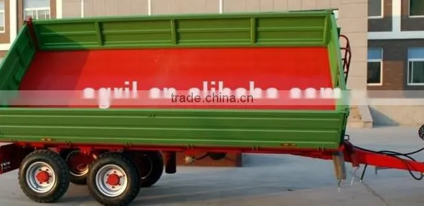 Tractor Hydraulic Farm Tandem Tippping Trailer, Tipping Wagon, Dump Trailer, Dump Wagon 5 Ton, Rear and Side Tipping photo-3