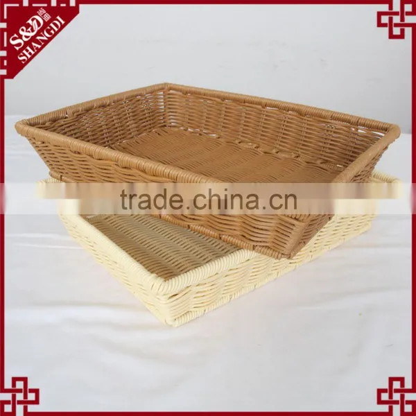 Wholesale Quality pp Rattan Synthetic Plastic Empty Wicker Picnic Basket photo-5