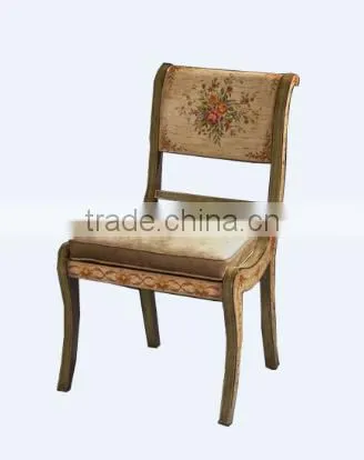 Retro Home Furniture Dinning Room Set, Exquisite Hand Painting Round Dinning Table With Chair/Sideboard photo-3