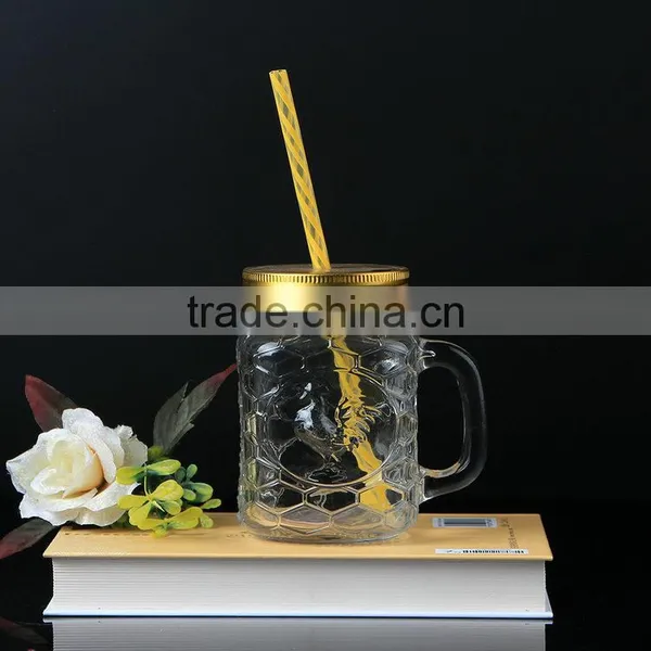 Quality Products 16oz New 2017 Glass Mason Jar With Lid and Straw photo-3