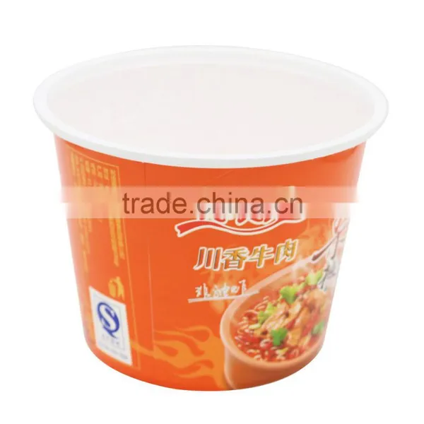 Plastic Noodle Bowl With IML Printing,Round Shape Disposable Noodle Containers With Lids photo-2