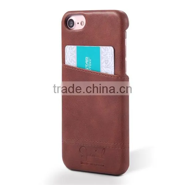 Leather Hard Phone Case With Card Slot For IPhone7 photo-3
