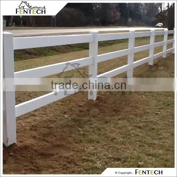 Fentech Fence Beige Three Rail Horse Fencing photo-3