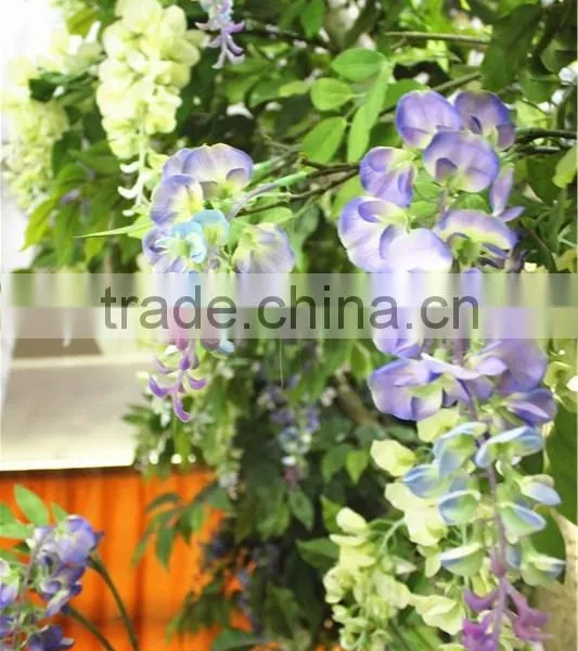 Home Garden Deco 50cm to 400 cm Hight Artificial White Large Chinese Wistaria EDHS1501 1604 photo-6