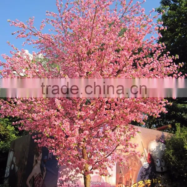 Peach Blossom Cherry Flower Tree Man Made Blooming Real Trunk Tree With UV RESISTANCE photo-2
