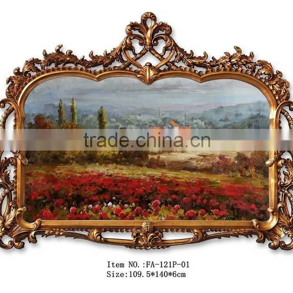 FA-121G-01 Decorative Ornate Hand-made Frame Oil Painting photo-3