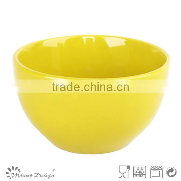 5.5 Inch Ceramic Rice Bowl Solid Brown Color photo-2