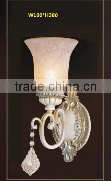 BISINI Royal Decorative Hand Paint Iron Hall Wall Lamp