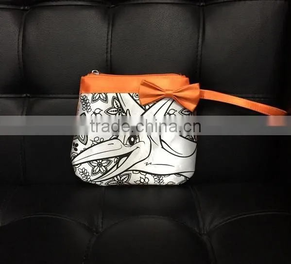 Animation Style DIY Schoolbag Graffiti Bag Children Clutch Wallet Hand Bags photo-2