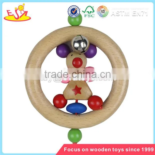 Wholesale Interesting Sound Toy Wooden Doll Rattle Lovely Kids Wooden Doll Rattle Toy W08K014 photo-5
