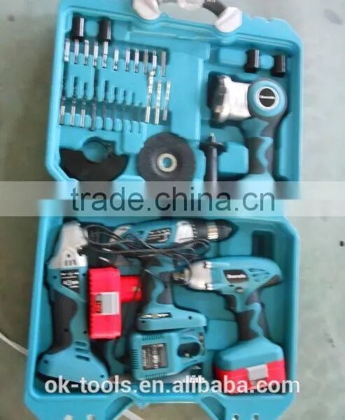 2014 New Modern Electric Drill Angle Grinder Impact Wrench Power Tool Sets 4 in 1 Combo Kit Tool Box photo-5