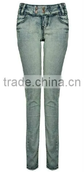 Fashionable Narrow Leg Women's Sexy Slim Fit Jean Cotton Pants photo-3