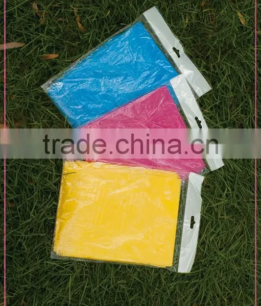 PE Disposable Yellow Poncho With Customers' Logo photo-3