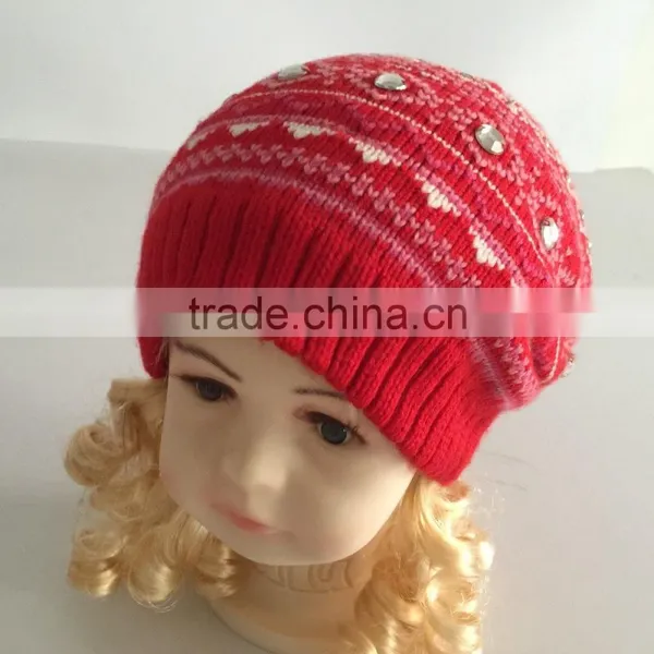 2016 New Fashion Winter Hand Made Knitted Kids Beanie Hats photo-2