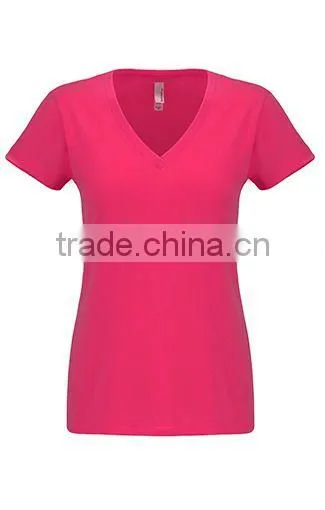 Next Level Apparel Women's Sueded S/S V-Neck Tee - Made From 60% Combed Ring-spun Cotton and 40% Polyester Jersey. photo-2