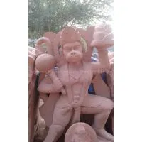 SPECIAL 5 MUKHI FACE HANUMAN JI STATUE IDOL HANDMADE Red MARBLE HOME DECOR BEST GIFT photo-2
