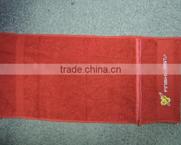100 Cotton Customized Zipper Pouch Gym Towels photo-2