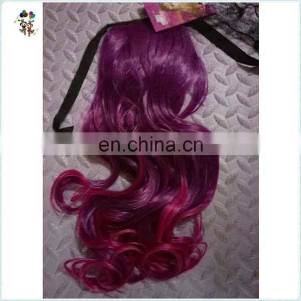 Womens Cosplay Fancy Dress Red Sexy Long Curly Ponytail Hair Extensions HPC-0139 photo-6