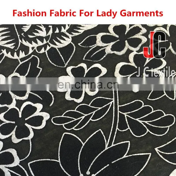 65%terylene 35%rayon Knit Jersey Burnout Fabric High Quality Fabric photo-3