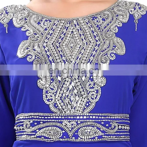 New Fashion Long Sleeve Arabic Evening Maxi Dress For Women photo-6