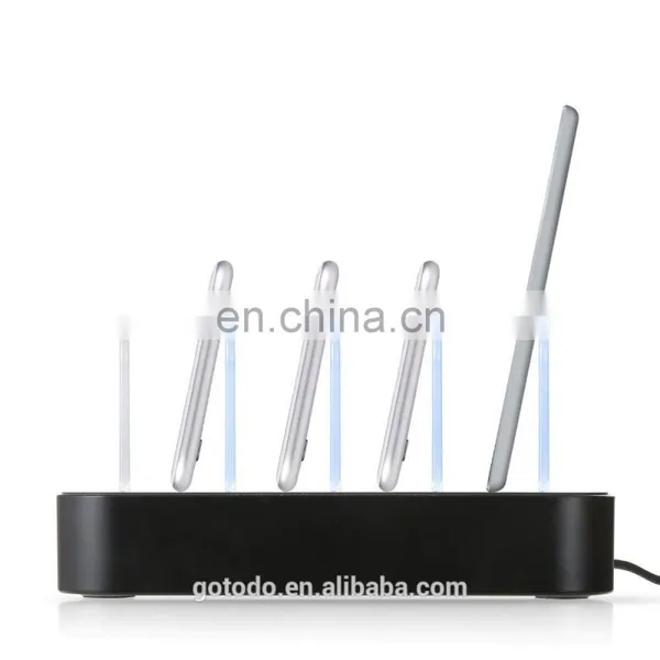Cell Phone Accaessory Multi Port Usb Charger Station for Apple Smartphone Laptop Stand photo-4