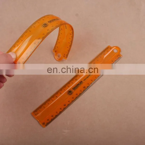 20cm Customer PVC Curve Flexible Soft Clear Plastic Ruler photo-4