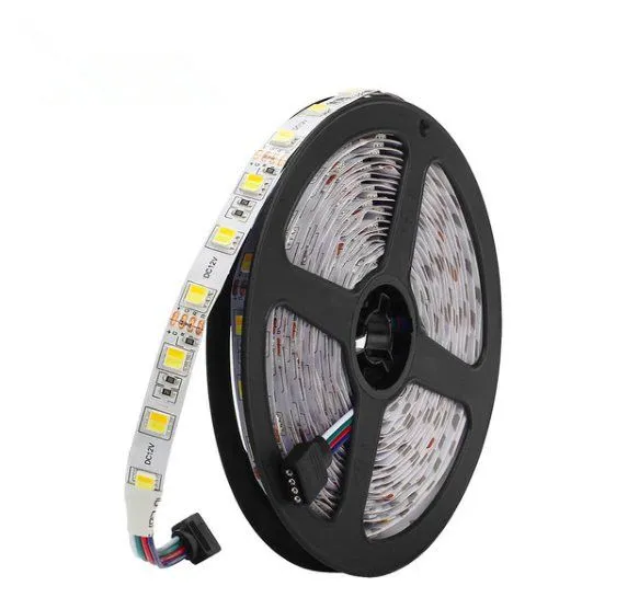 DC12V CCT LED Strip 5050 60LEDs/m,5M/lot IP20 / IP65 Color Temperature Adjustable 2 IN 1 White+Warm White CWW LED Strip
