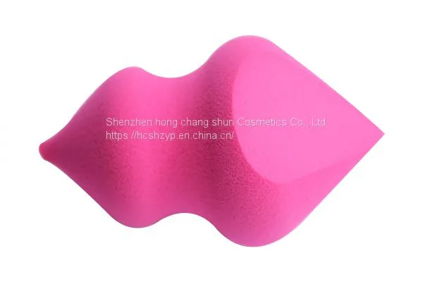 Top and Bottom Two Knife Cut PU Latex -free Powder Puff photo-4