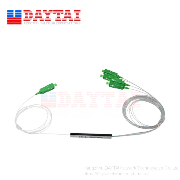 Passive FTTH Fiber Optical Cable Mini 1x4 PLC Splitter