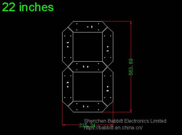 Led Digital Green Display/ Outdoor1digits Gas Price Led Signs/ 22 Inch 7 Segment Led Display photo-5