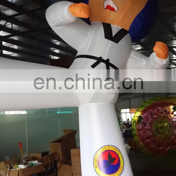 Customized Inflatable Karate Cartoon, Inflatable Taekwondo Boy With Logo For Advertising,Club Event photo-5