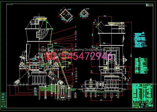 HRM1500 Vertical Mill Drawings FullMachining Drawings photo-2